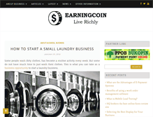 Tablet Screenshot of earningcoin.com